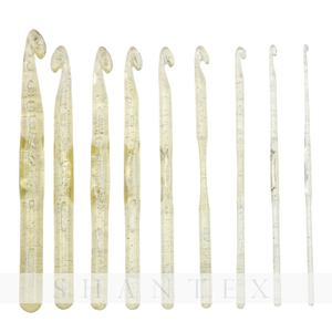 Crochet Hook Plastic Transparent 17cm Long Crochet Needle Knitting Needles Thick Wool Tool