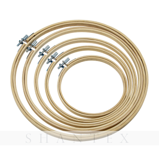 Round Natural Bamboo Embroidery Hoop For Cross Stitch