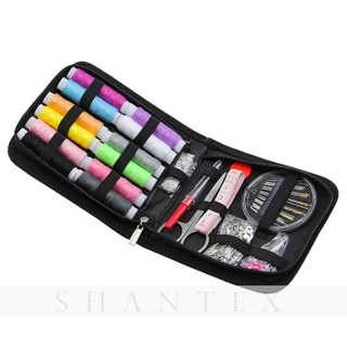 Portable Needlework Sewing Supplies Kit with Zippered Carrying Case And Accessories for Home Travel Emergency Mend And Repair 