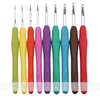 Ergonomic Soft Handle Grip Crochet Hook Set with PVC Case for Knitting And Weaving 