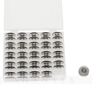 25pcs Plastic Bobbin Thread Bobbin Empty Spool with Case 
